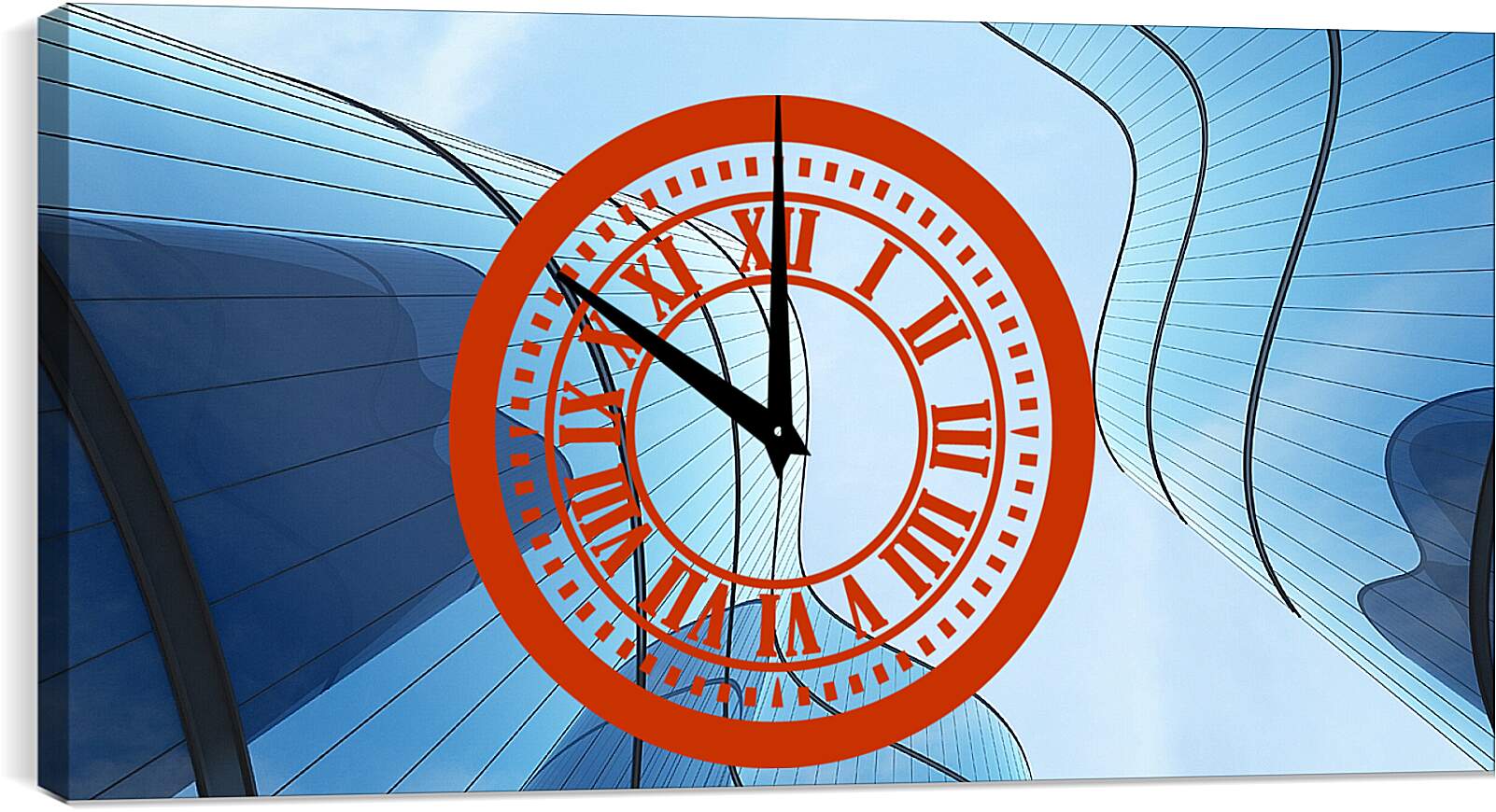 Часы картина - Время и стекло 1