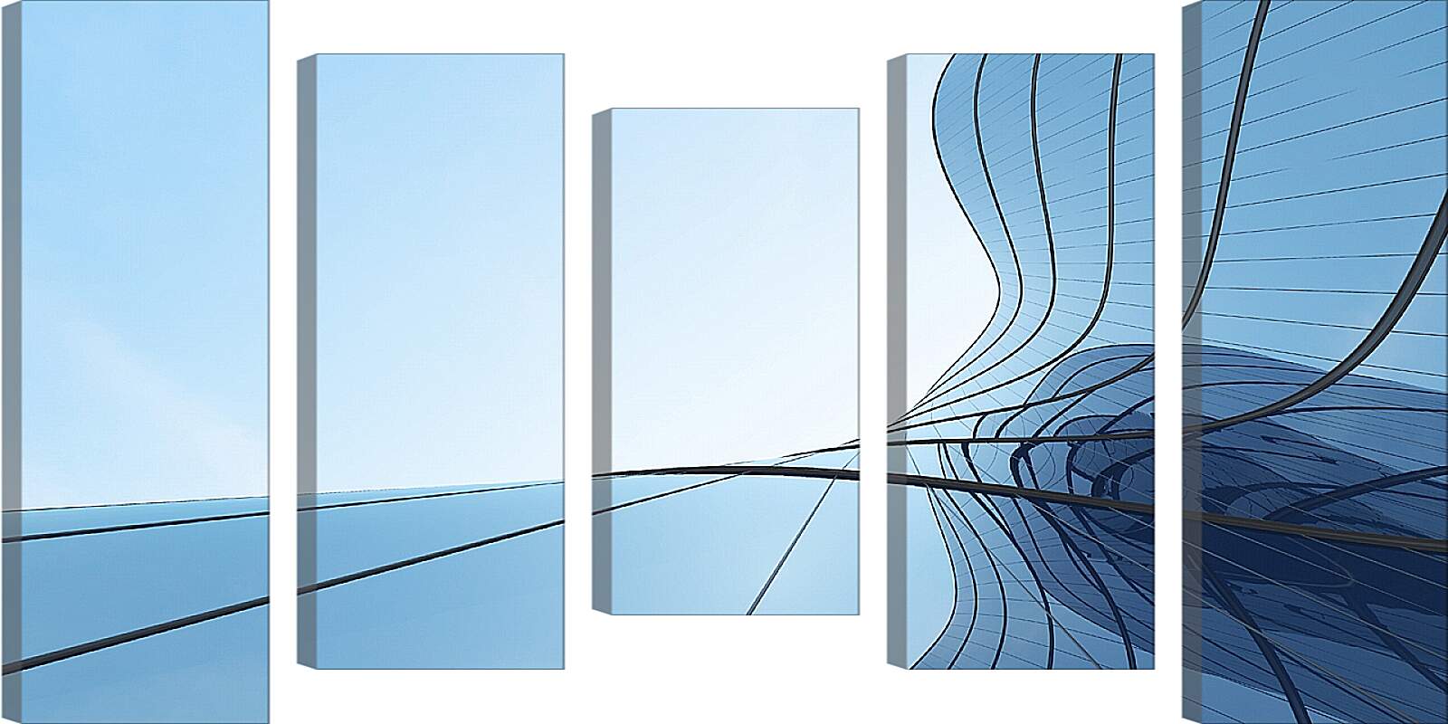 Модульная картина - Время и стекло 2