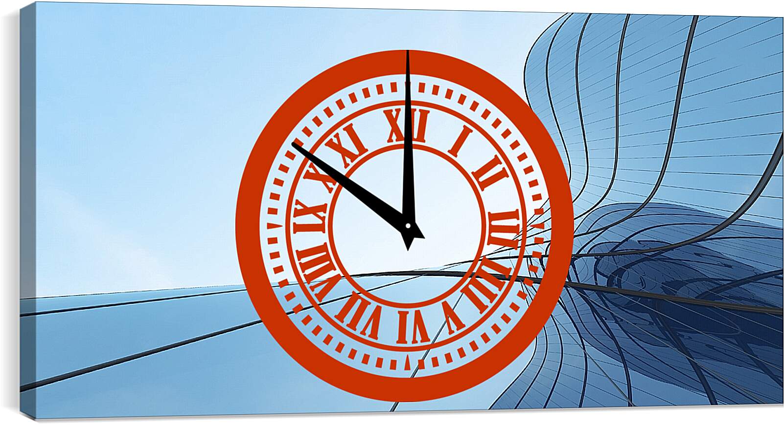 Часы картина - Время и стекло 2