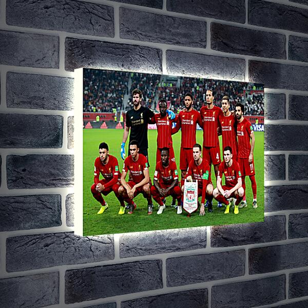 Лайтбокс световая панель - Фото перед матчем ФК Ливерпуль. FC Liverpool