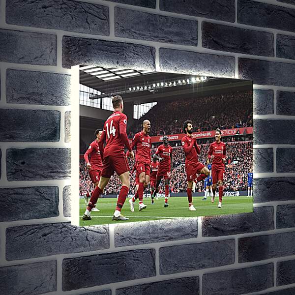 Лайтбокс световая панель - Празднование гола. Ливерпуль. Liverpool