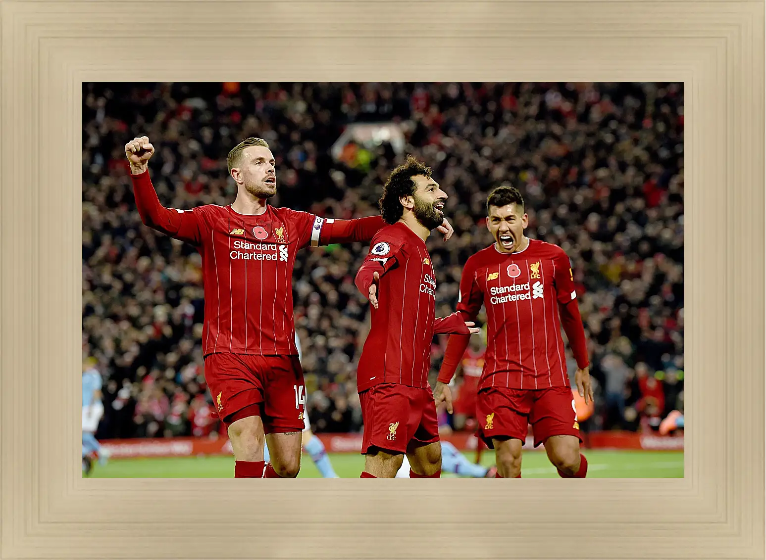Картина в раме - Празднование гола. Ливерпуль. Liverpool