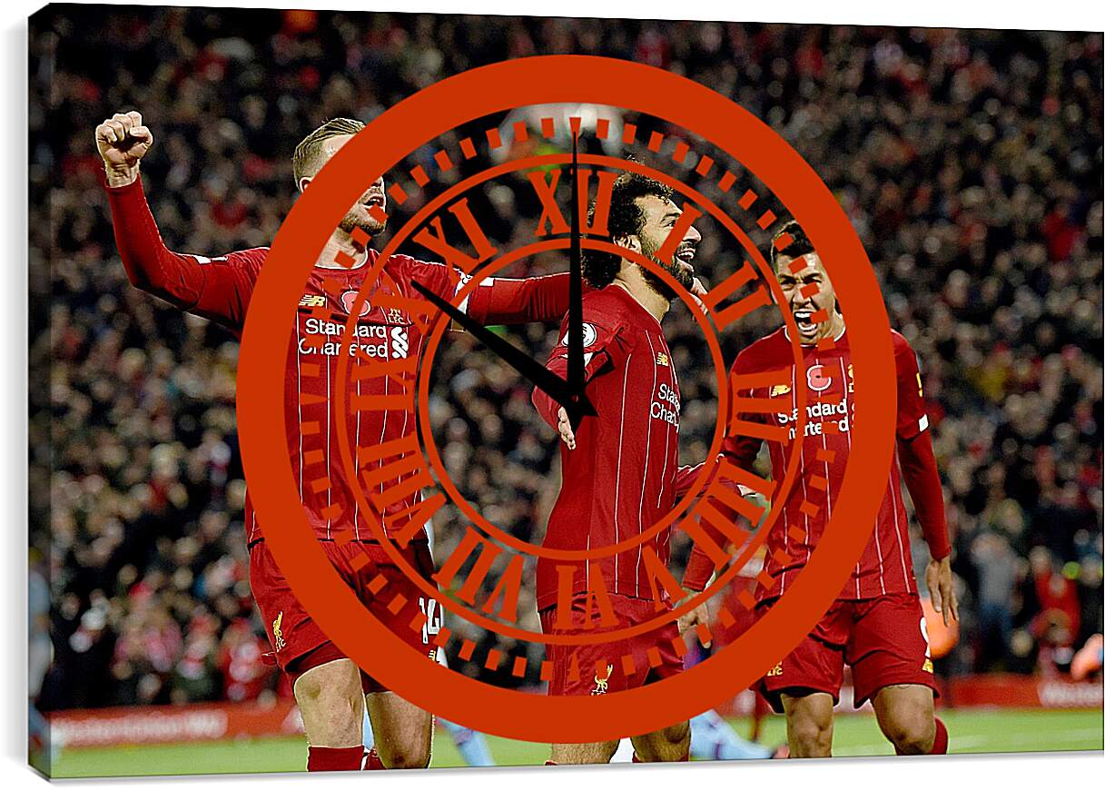 Часы картина - Празднование гола. Ливерпуль. Liverpool