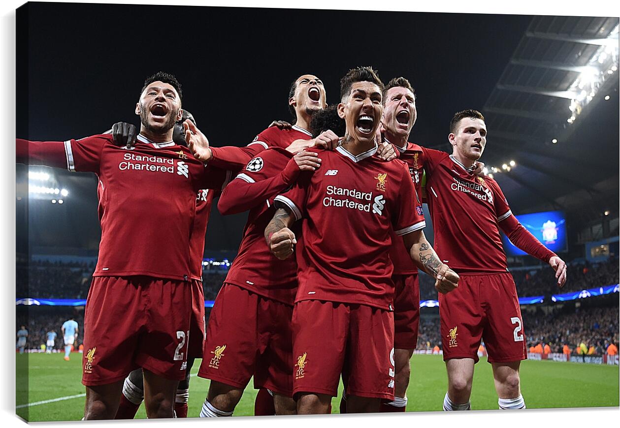 Постер и плакат - Празднование гола. Ливерпуль. Liverpool