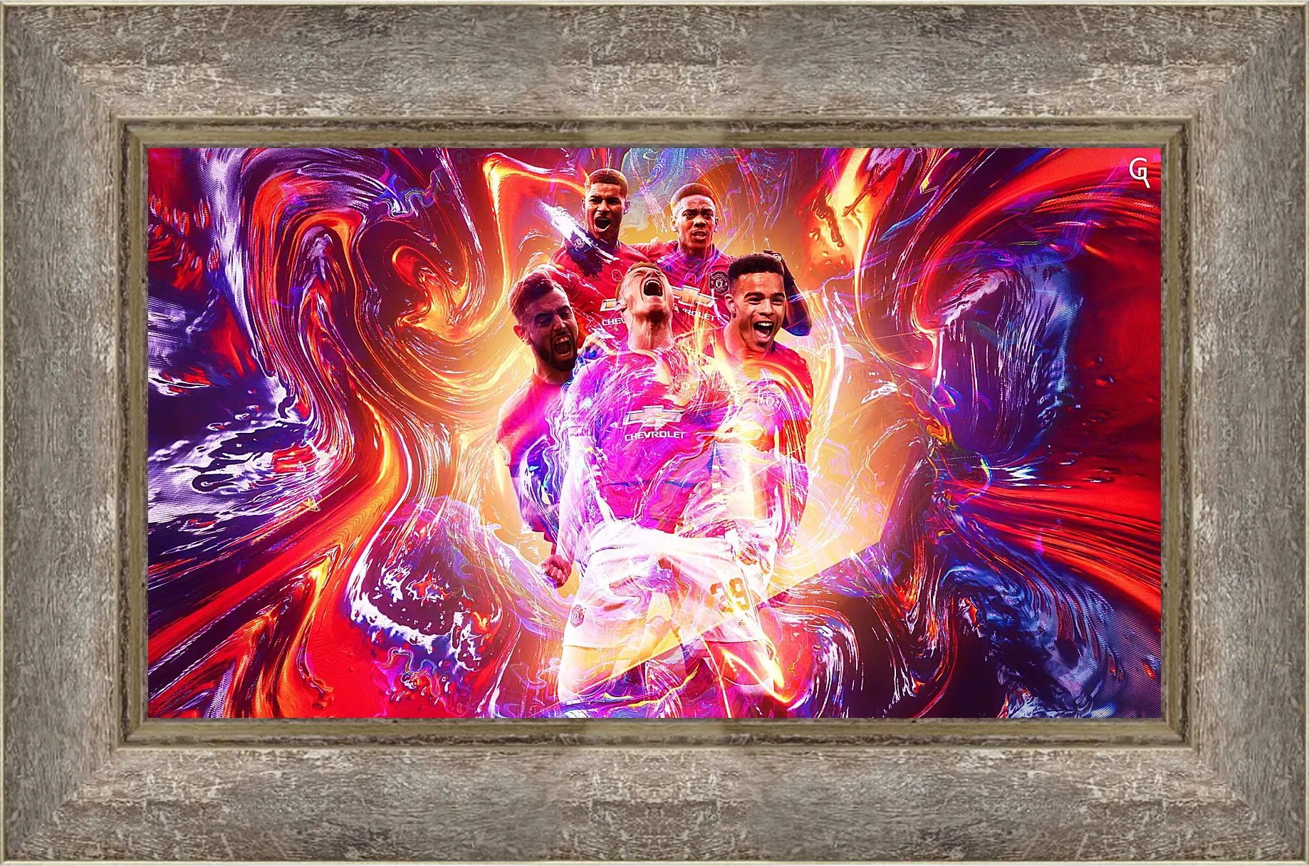 Картина в раме - ФК Манчестер Юнайтед. FC Manchester United