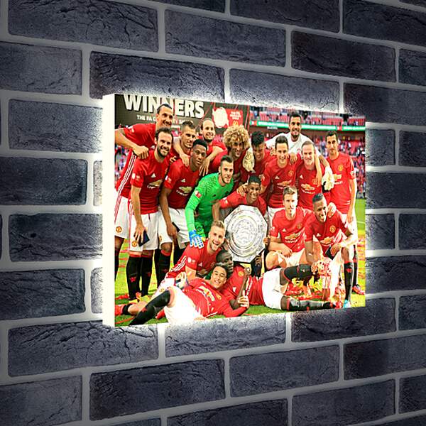 Лайтбокс световая панель - Победа в суперкубке Англии. ФК Манчестер Юнайтед