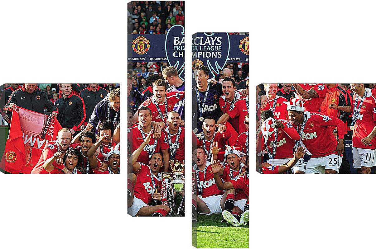 Модульная картина - Победа в АПЛ. ФК Манчестер Юнайтед. FC Manchester United