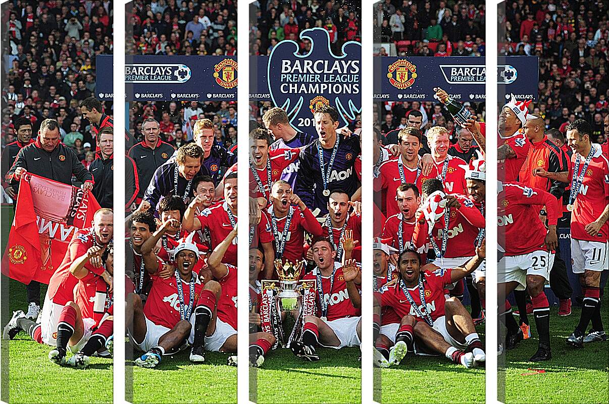Модульная картина - Победа в АПЛ. ФК Манчестер Юнайтед. FC Manchester United