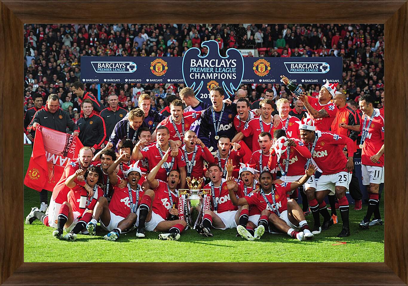 Картина в раме - Победа в АПЛ. ФК Манчестер Юнайтед. FC Manchester United