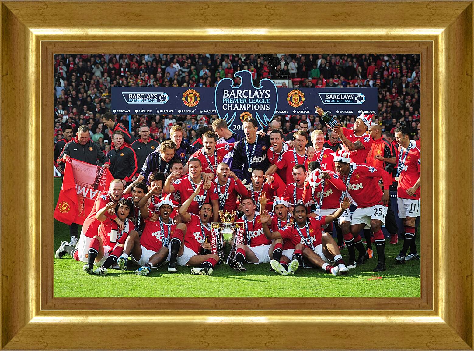 Картина в раме - Победа в АПЛ. ФК Манчестер Юнайтед. FC Manchester United