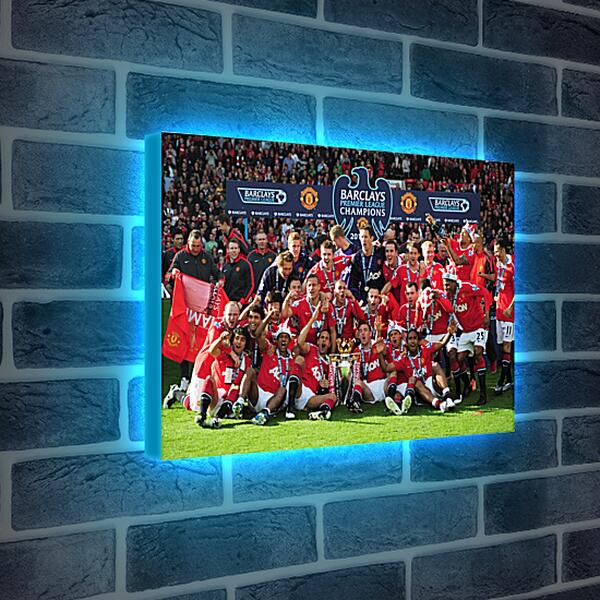 Лайтбокс световая панель - Победа в АПЛ. ФК Манчестер Юнайтед. FC Manchester United