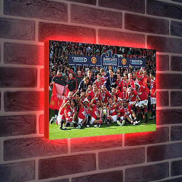 Лайтбокс световая панель - Победа в АПЛ. ФК Манчестер Юнайтед. FC Manchester United
