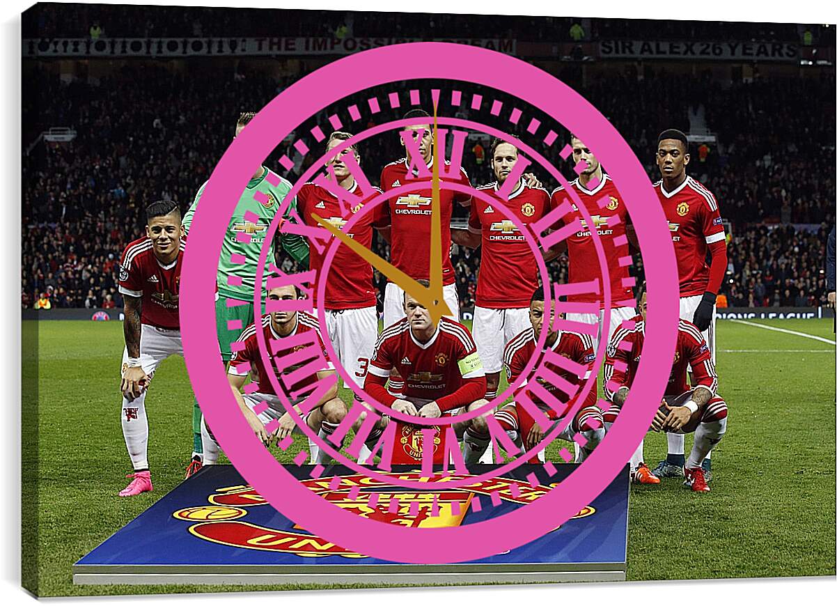 Часы картина - Фото перед матчем ФК Манчестер Юнайтед