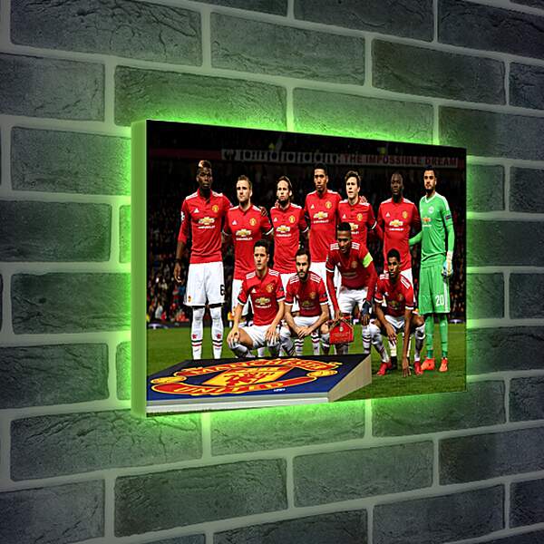 Лайтбокс световая панель - Фото перед матчем ФК Манчестер Юнайтед