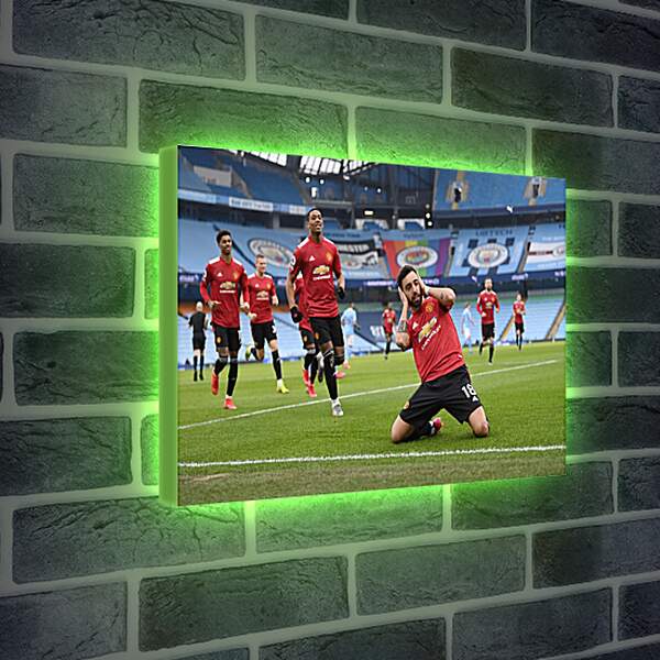 Лайтбокс световая панель - Празднование гола. Манчестер Юнайтед. Manchester United