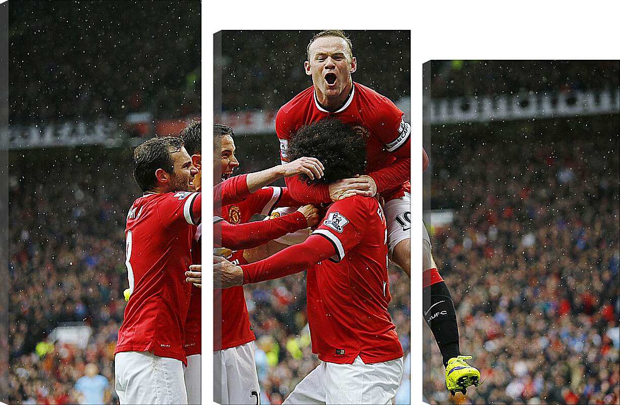 Модульная картина - Празднование гола. Манчестер Юнайтед. Manchester United