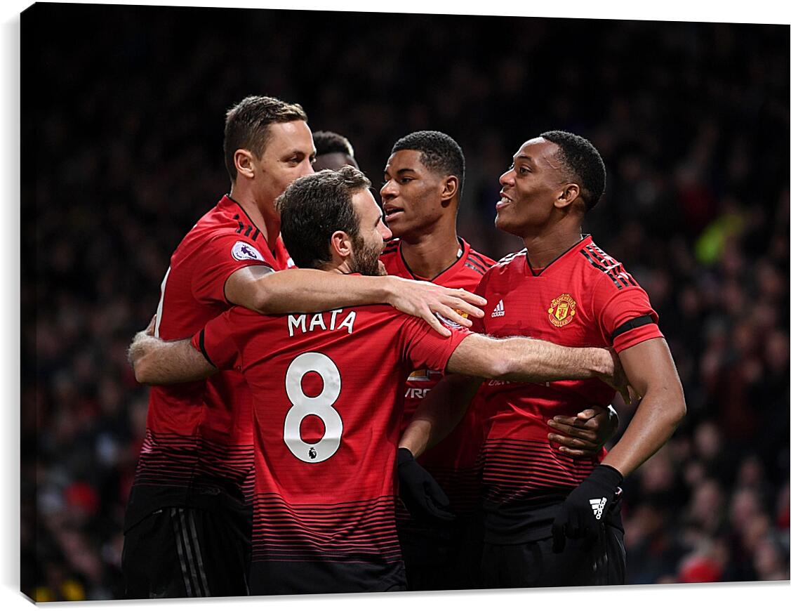 Постер и плакат - Празднование гола. Манчестер Юнайтед. Manchester United