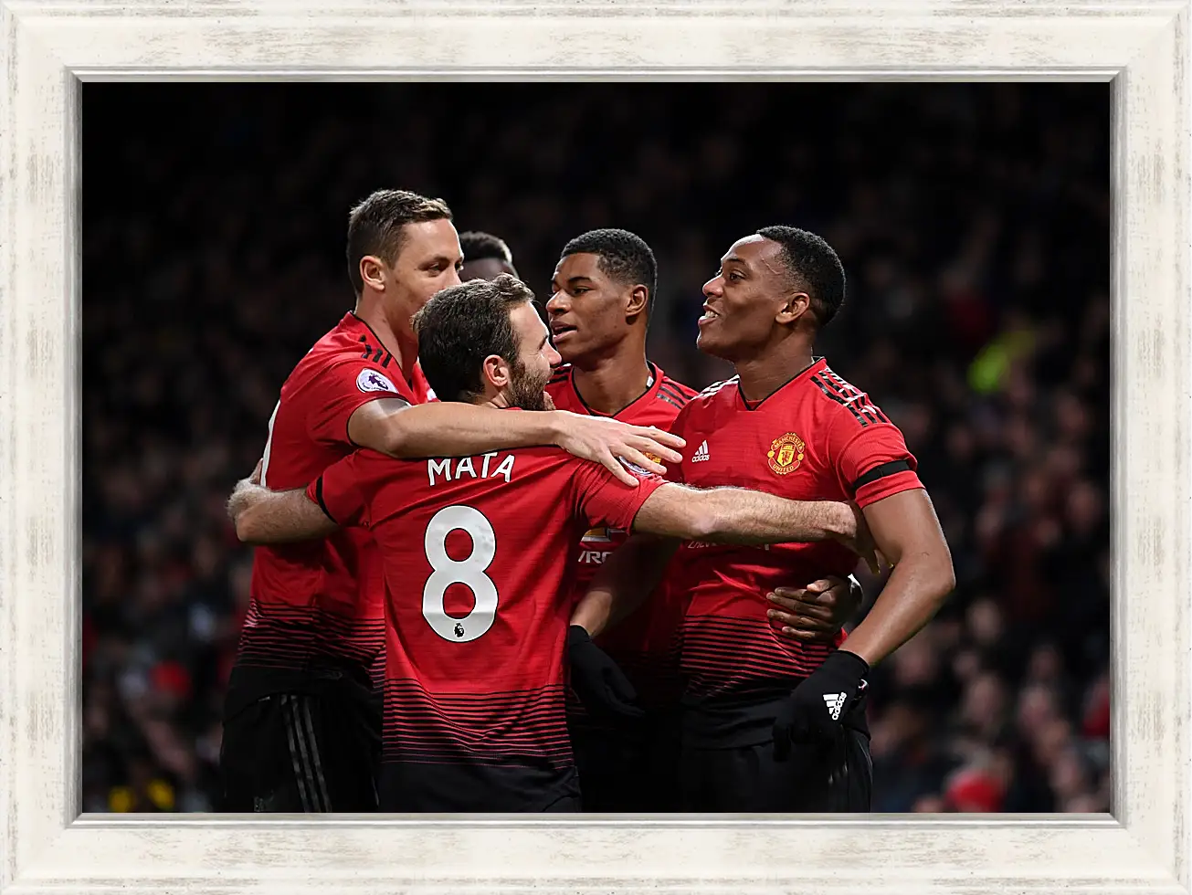 Картина в раме - Празднование гола. Манчестер Юнайтед. Manchester United