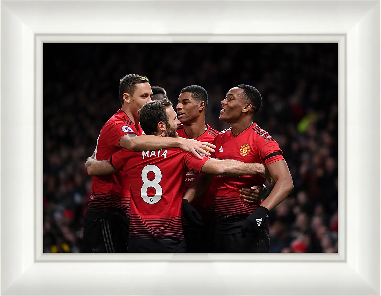 Картина в раме - Празднование гола. Манчестер Юнайтед. Manchester United