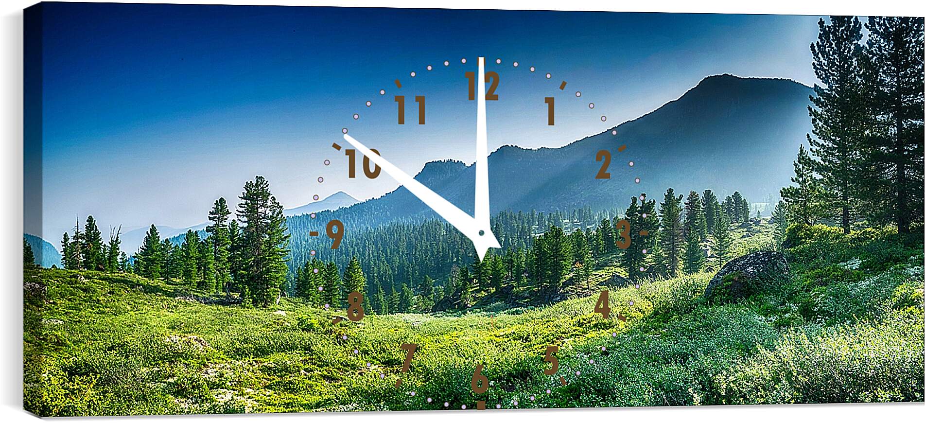 Часы картина - Горы и лес
