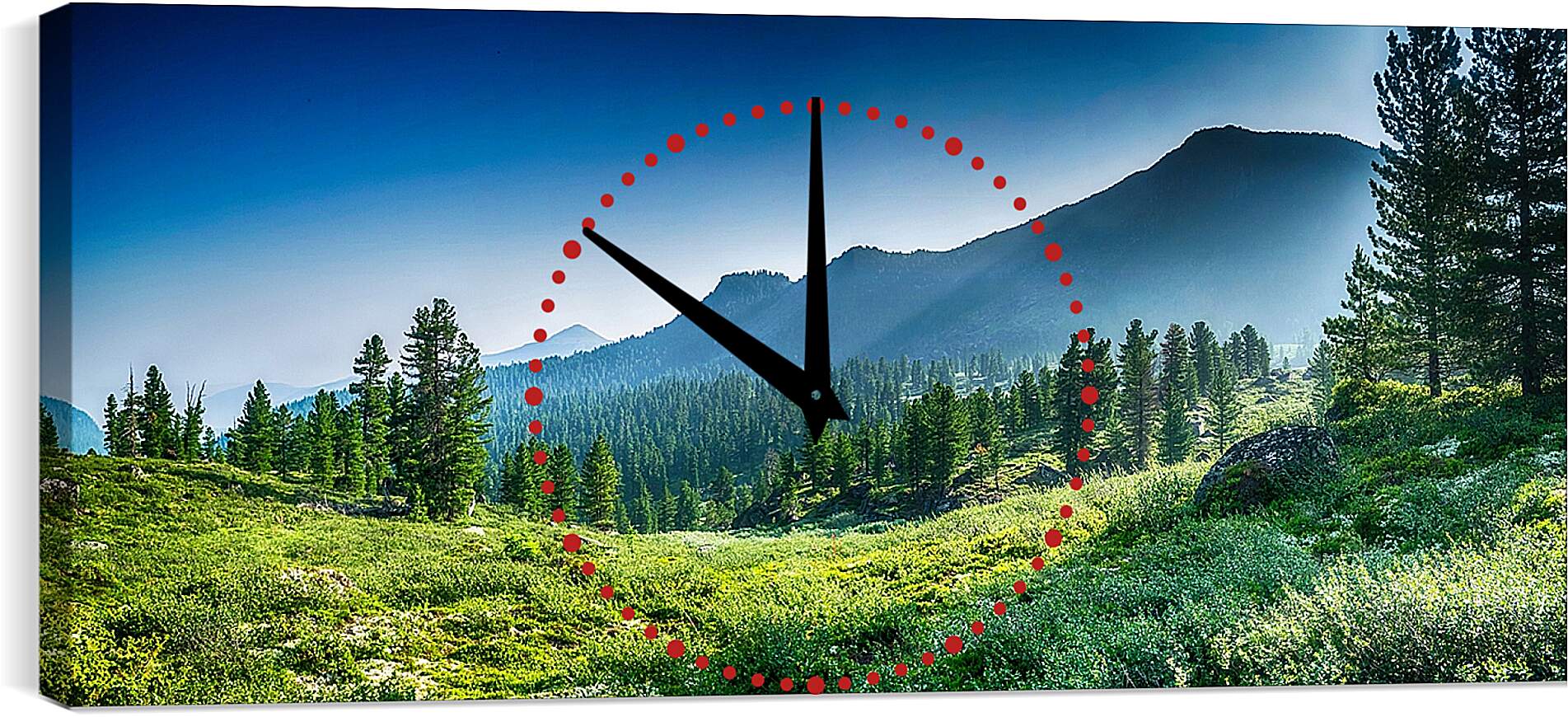 Часы картина - Горы и лес