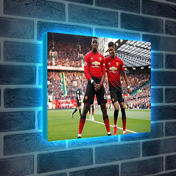 Лайтбокс световая панель - Празднование гола. Манчестер Юнайтед. Manchester United