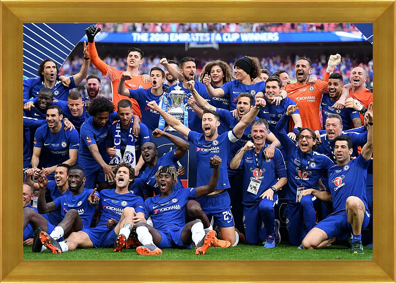 Картина в раме - Победа в кубке Англии. ФК Челси. FC Chelsea