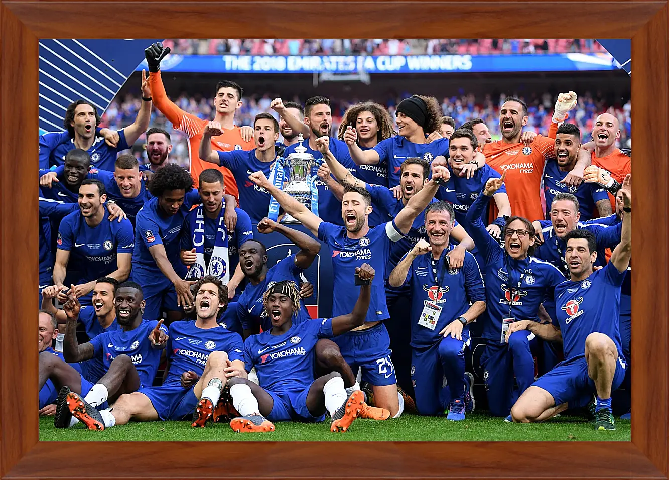 Картина в раме - Победа в кубке Англии. ФК Челси. FC Chelsea