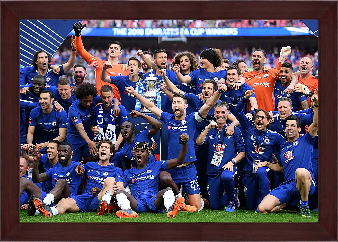 Картина в раме - Победа в кубке Англии. ФК Челси. FC Chelsea