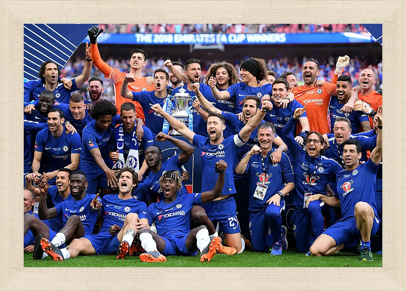 Картина в раме - Победа в кубке Англии. ФК Челси. FC Chelsea