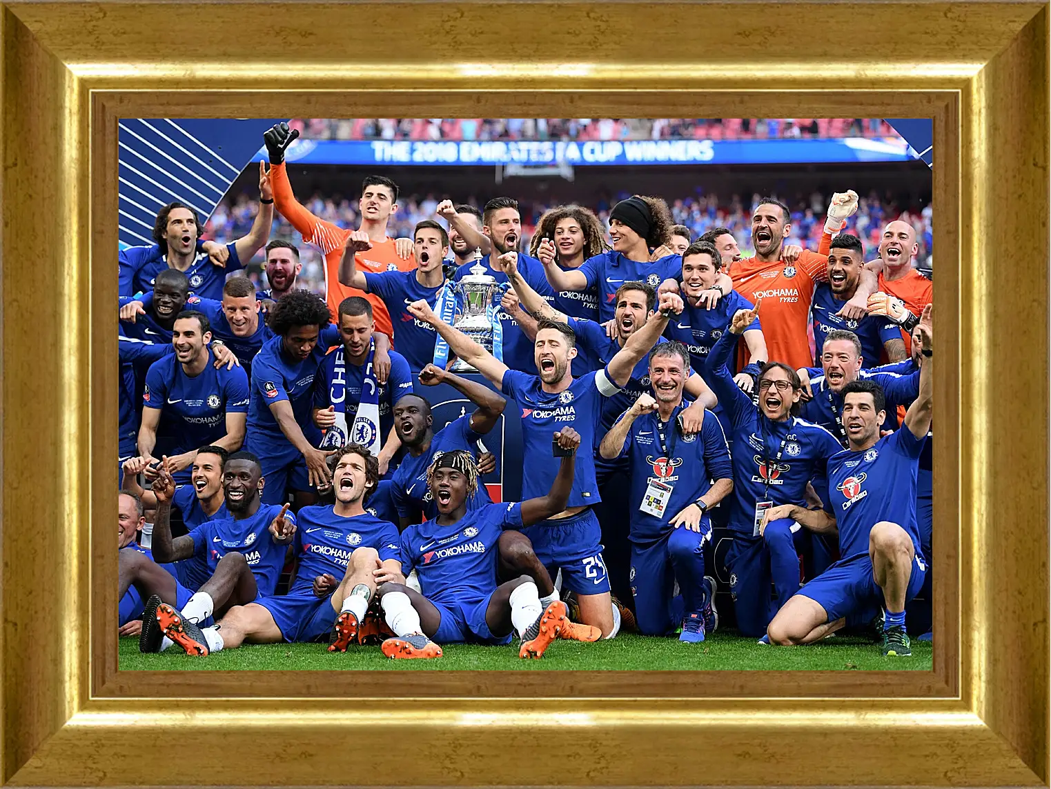 Картина в раме - Победа в кубке Англии. ФК Челси. FC Chelsea