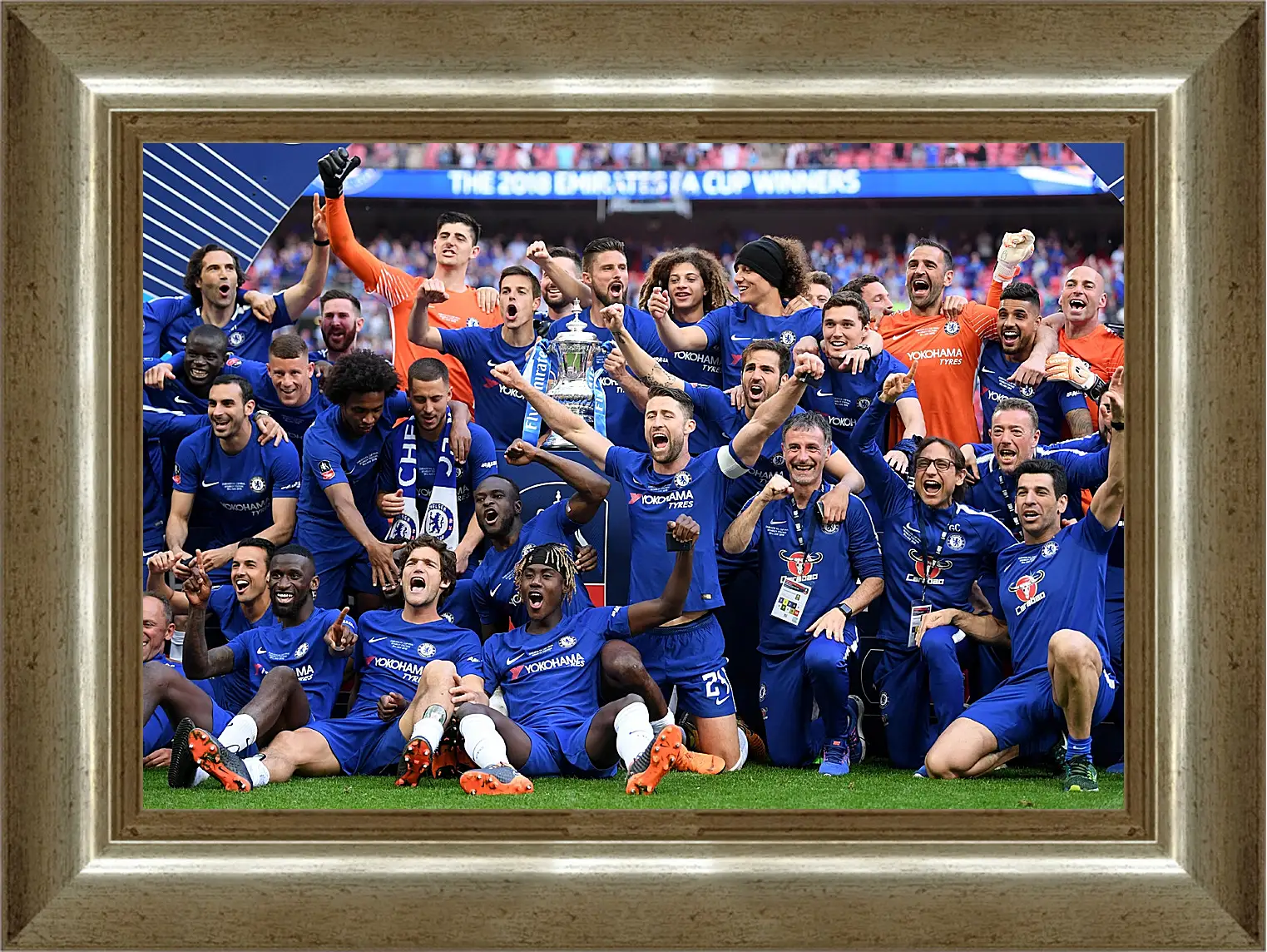 Картина в раме - Победа в кубке Англии. ФК Челси. FC Chelsea