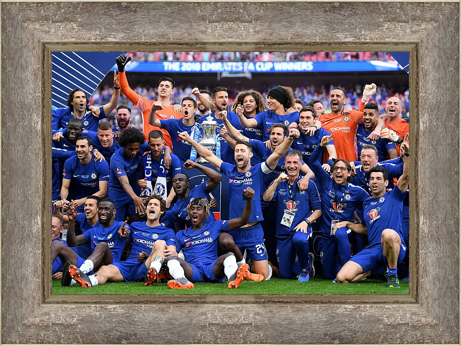 Картина в раме - Победа в кубке Англии. ФК Челси. FC Chelsea