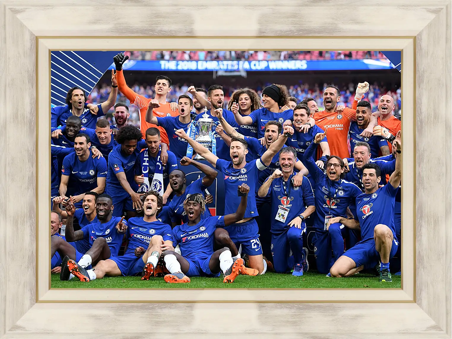 Картина в раме - Победа в кубке Англии. ФК Челси. FC Chelsea