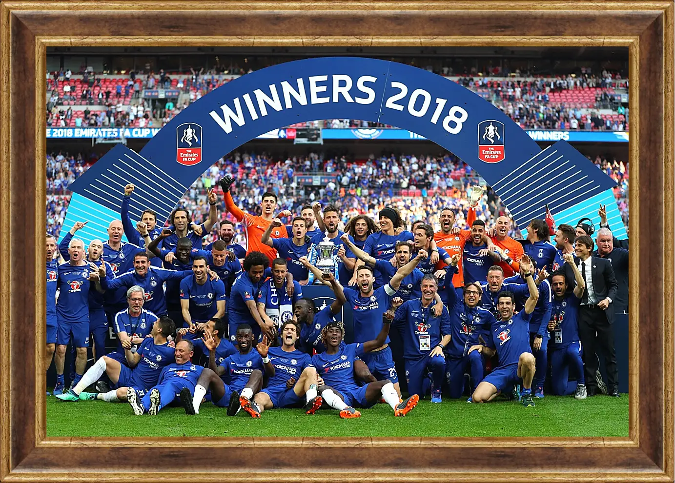 Картина в раме - Победа в кубке Англии. ФК Челси. FC Chelsea