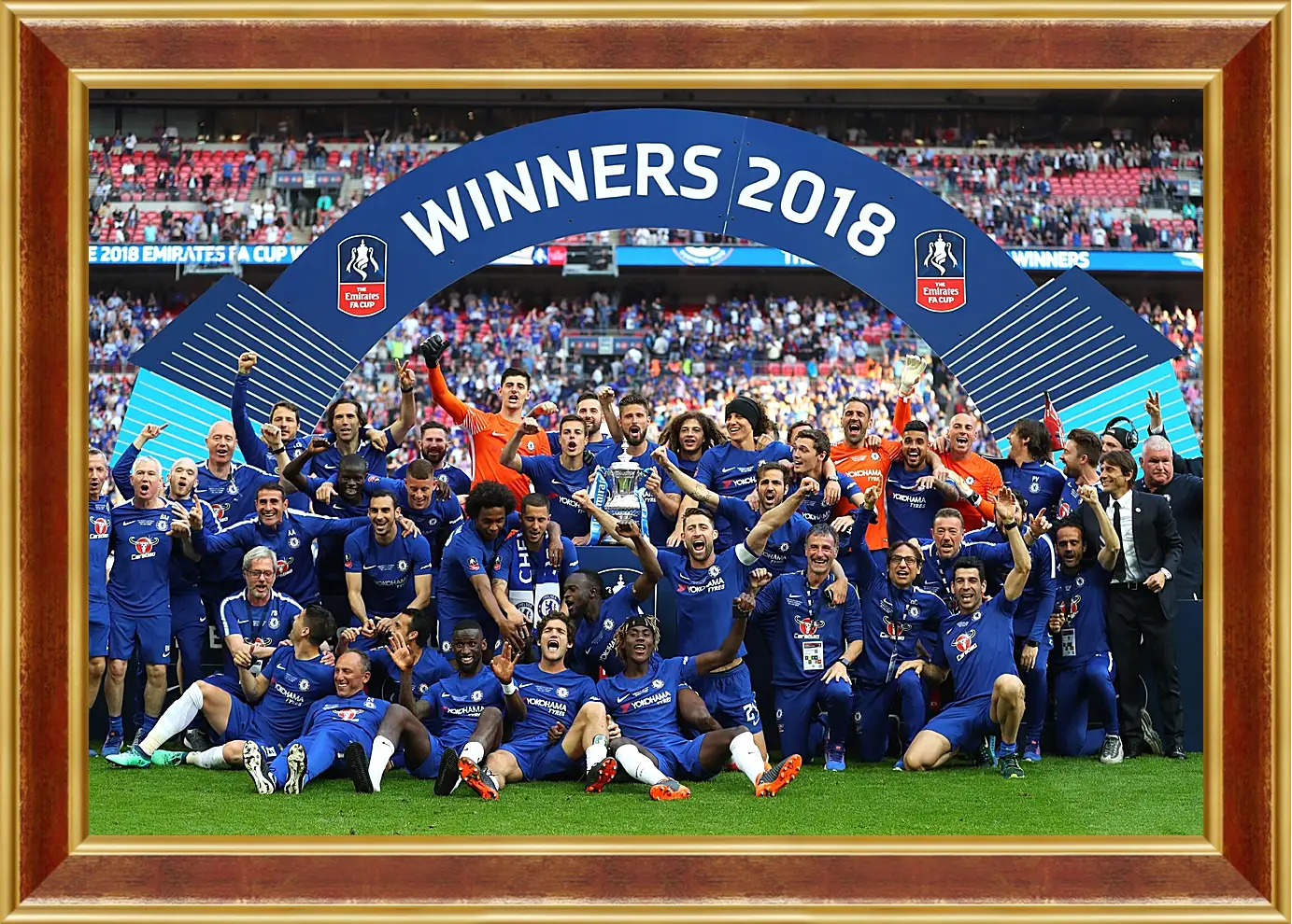 Картина в раме - Победа в кубке Англии. ФК Челси. FC Chelsea