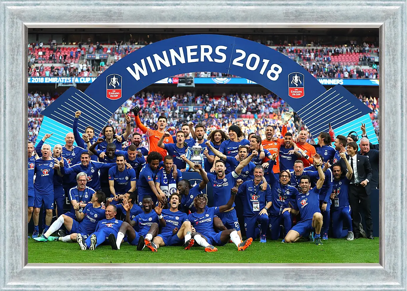 Картина в раме - Победа в кубке Англии. ФК Челси. FC Chelsea