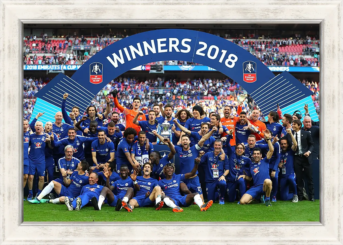 Картина в раме - Победа в кубке Англии. ФК Челси. FC Chelsea