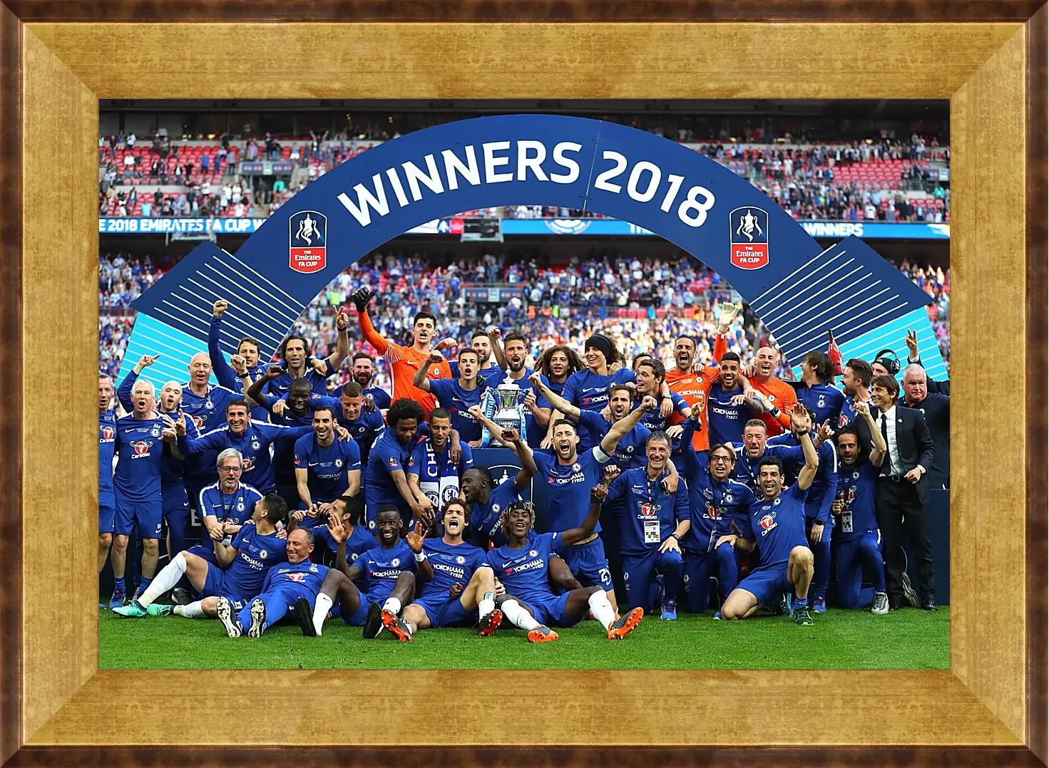 Картина в раме - Победа в кубке Англии. ФК Челси. FC Chelsea