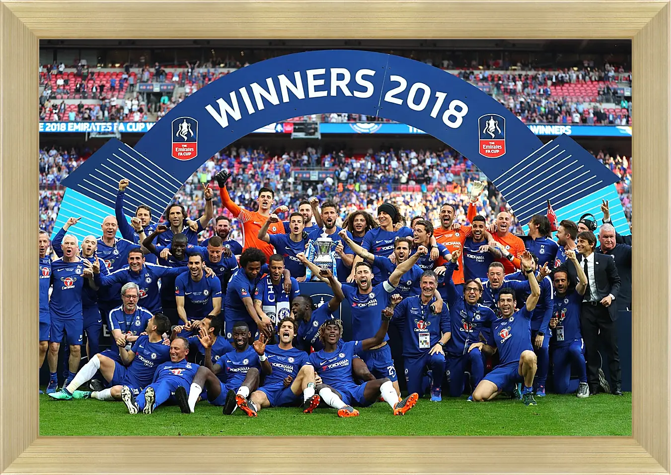 Картина в раме - Победа в кубке Англии. ФК Челси. FC Chelsea