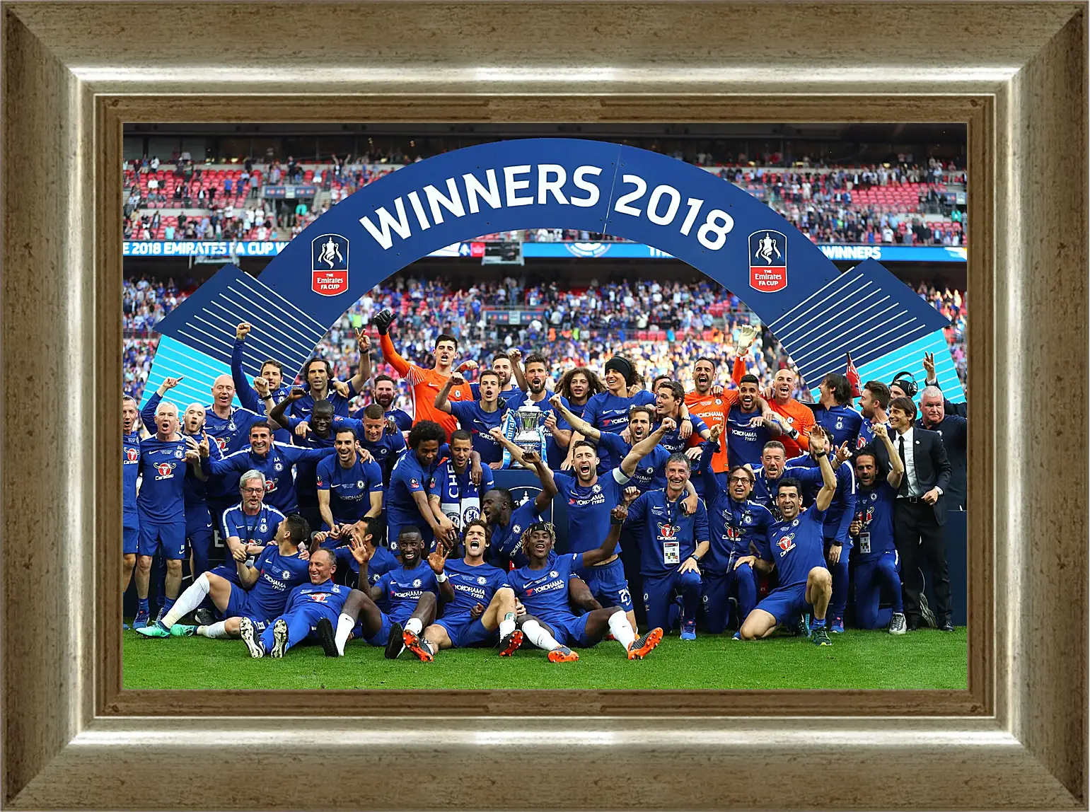 Картина в раме - Победа в кубке Англии. ФК Челси. FC Chelsea