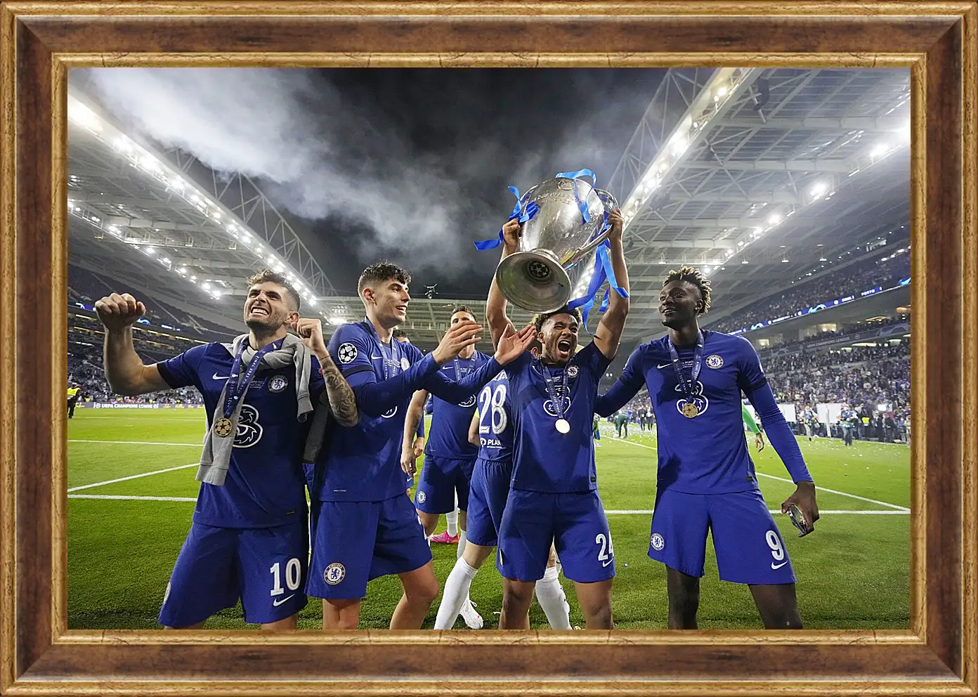 Картина в раме - Победа в Лиге Чемпионов. ФК Челси. FC Chelsea