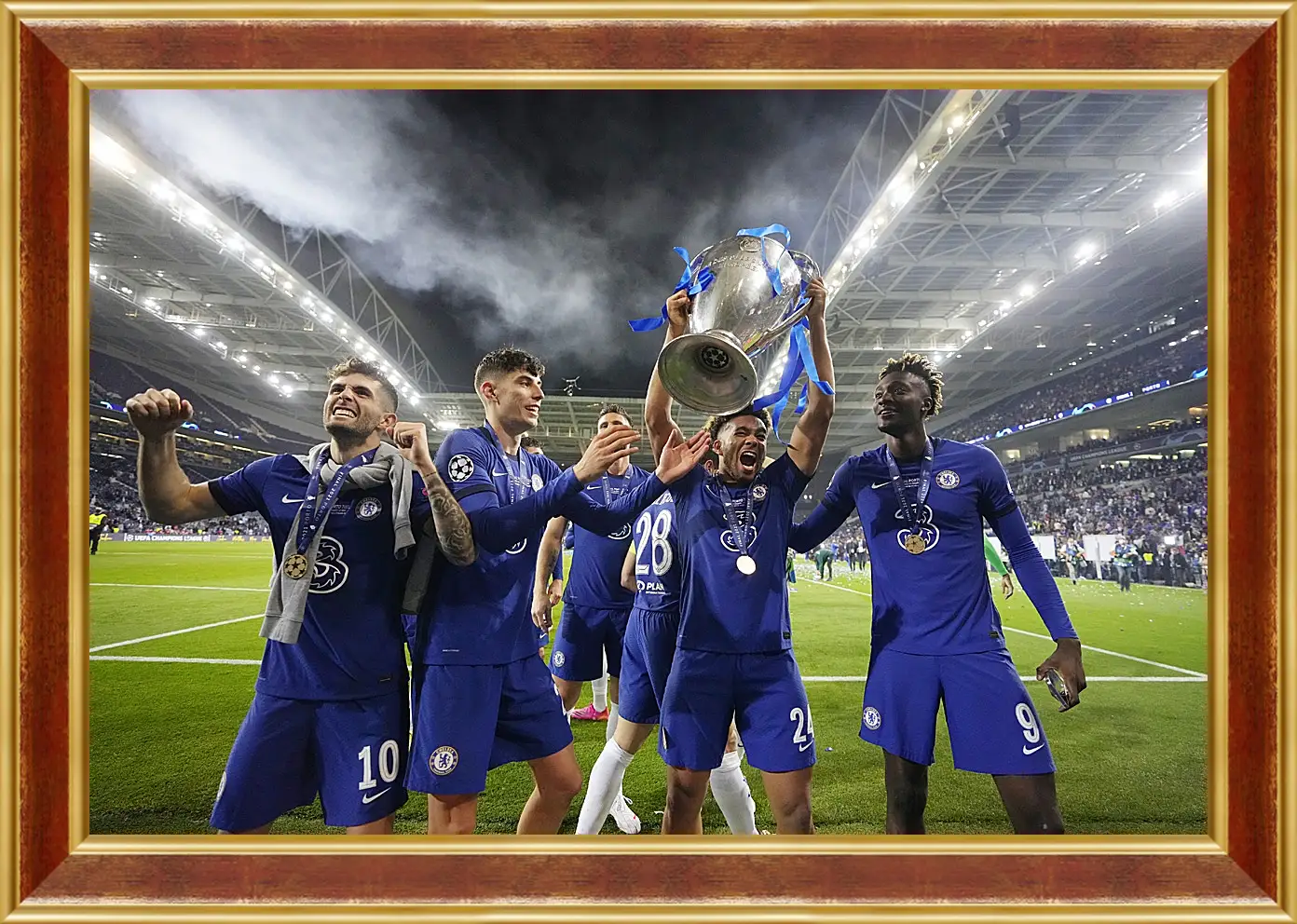 Картина в раме - Победа в Лиге Чемпионов. ФК Челси. FC Chelsea