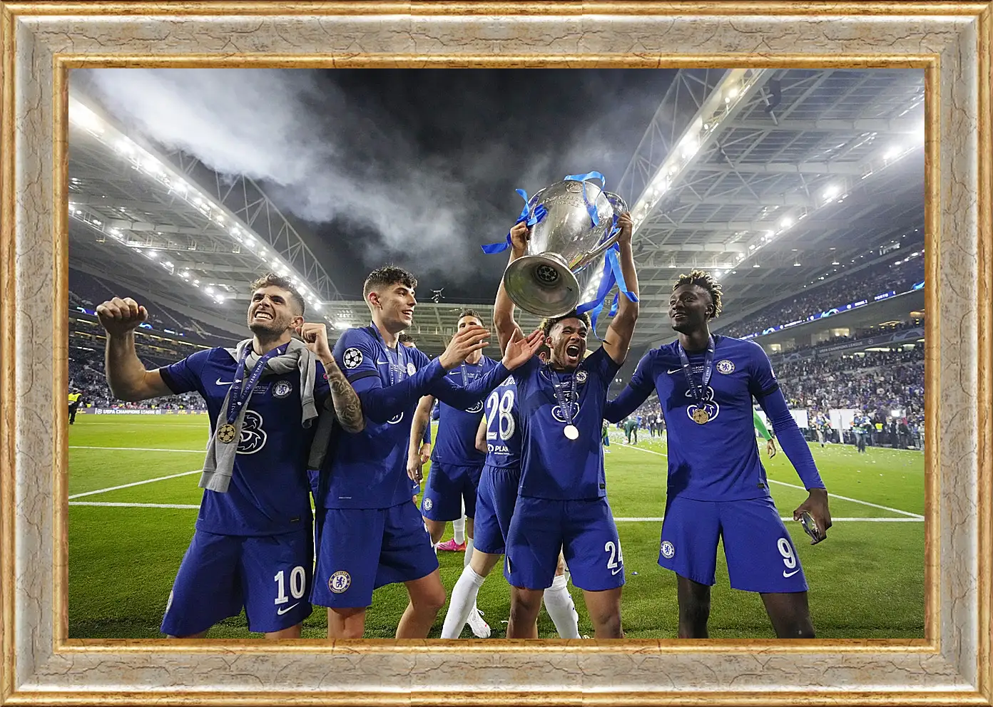 Картина в раме - Победа в Лиге Чемпионов. ФК Челси. FC Chelsea