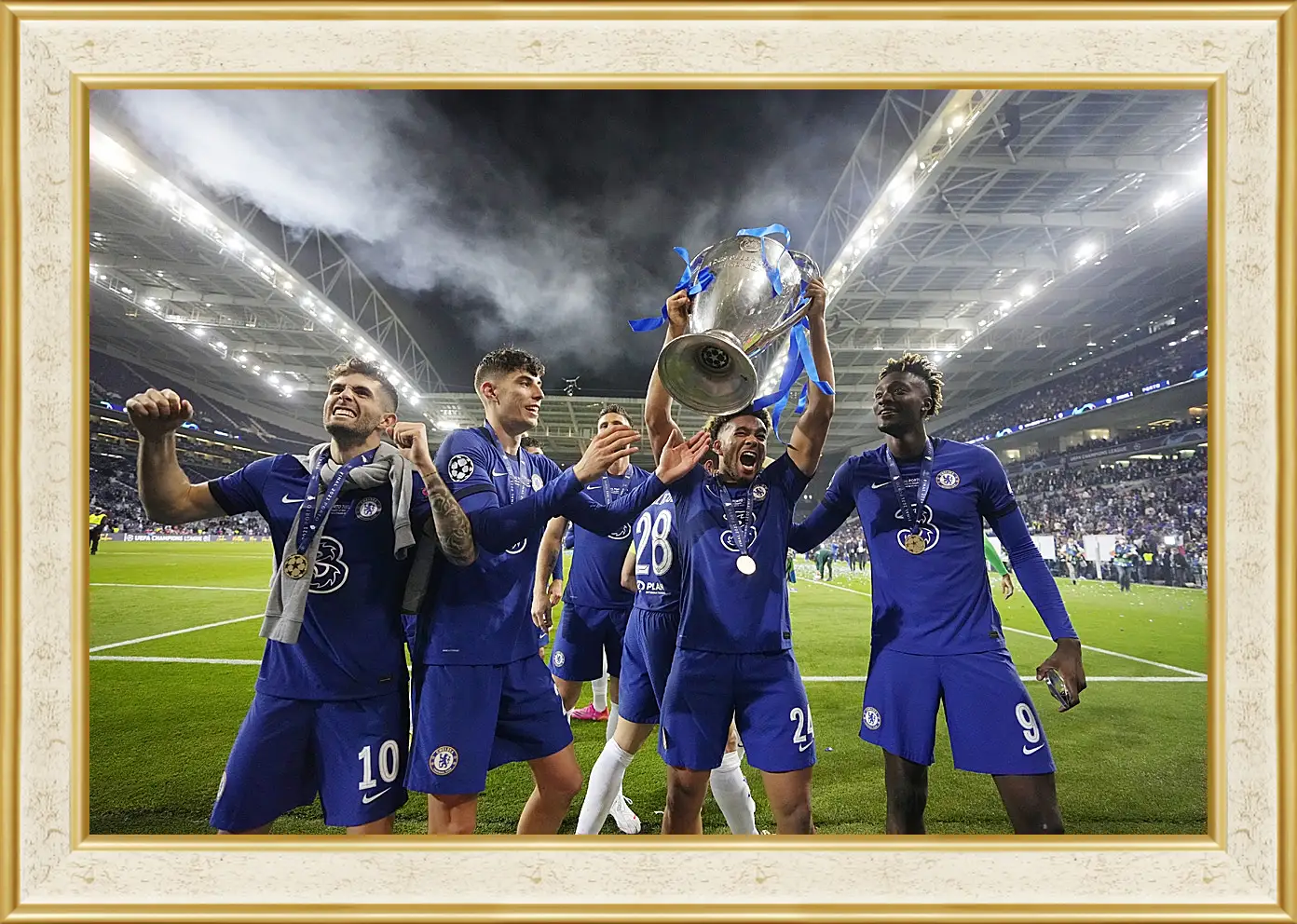 Картина в раме - Победа в Лиге Чемпионов. ФК Челси. FC Chelsea