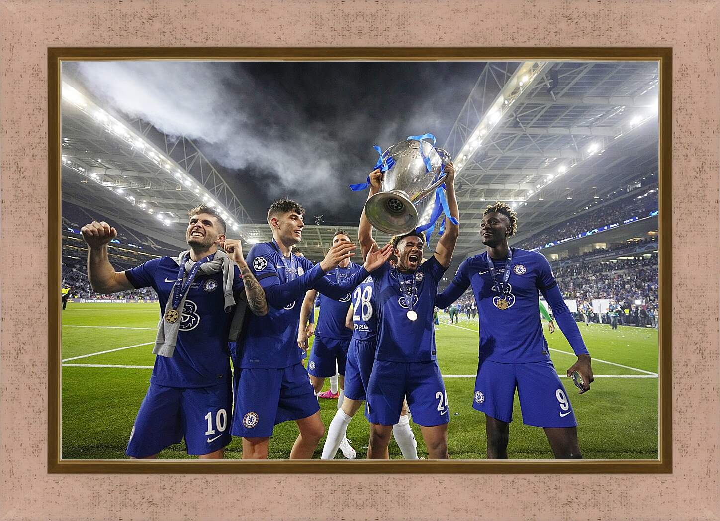 Картина в раме - Победа в Лиге Чемпионов. ФК Челси. FC Chelsea