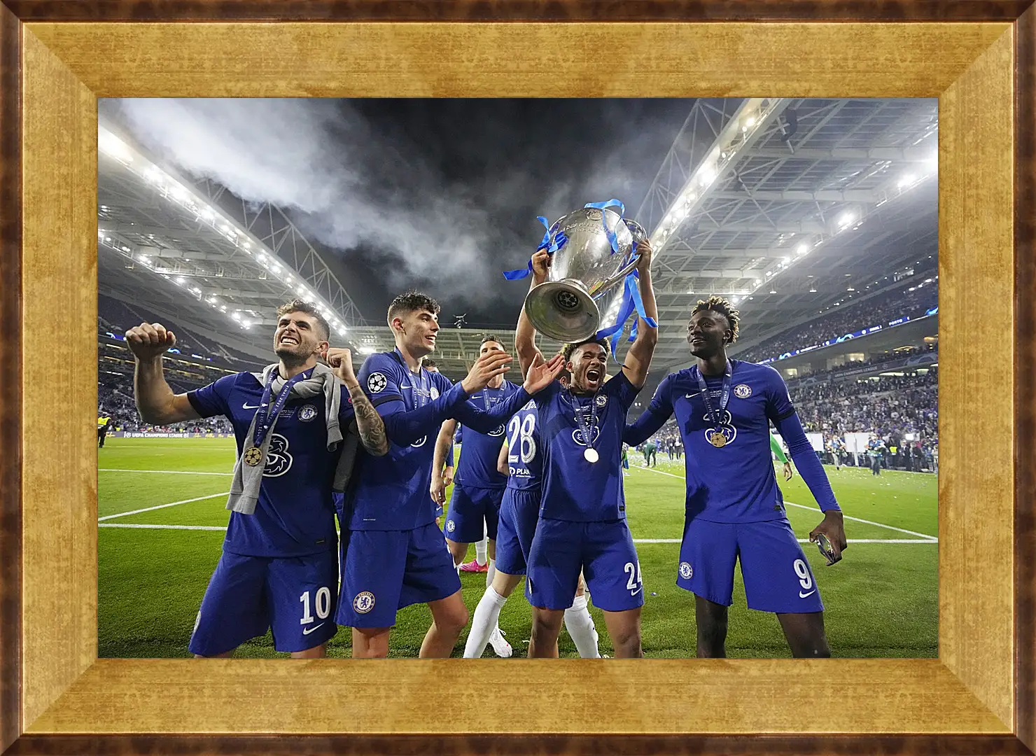 Картина в раме - Победа в Лиге Чемпионов. ФК Челси. FC Chelsea