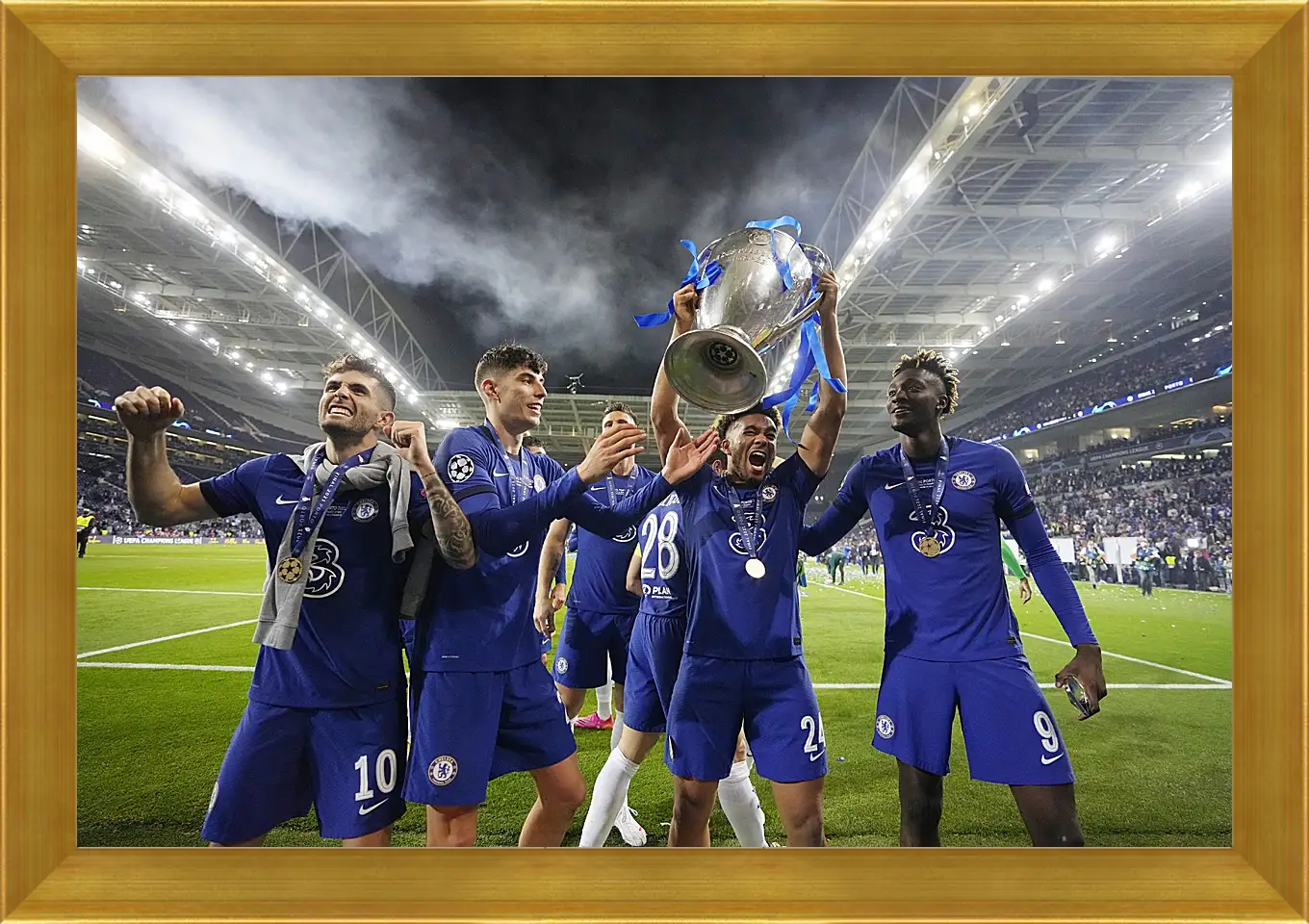 Картина в раме - Победа в Лиге Чемпионов. ФК Челси. FC Chelsea