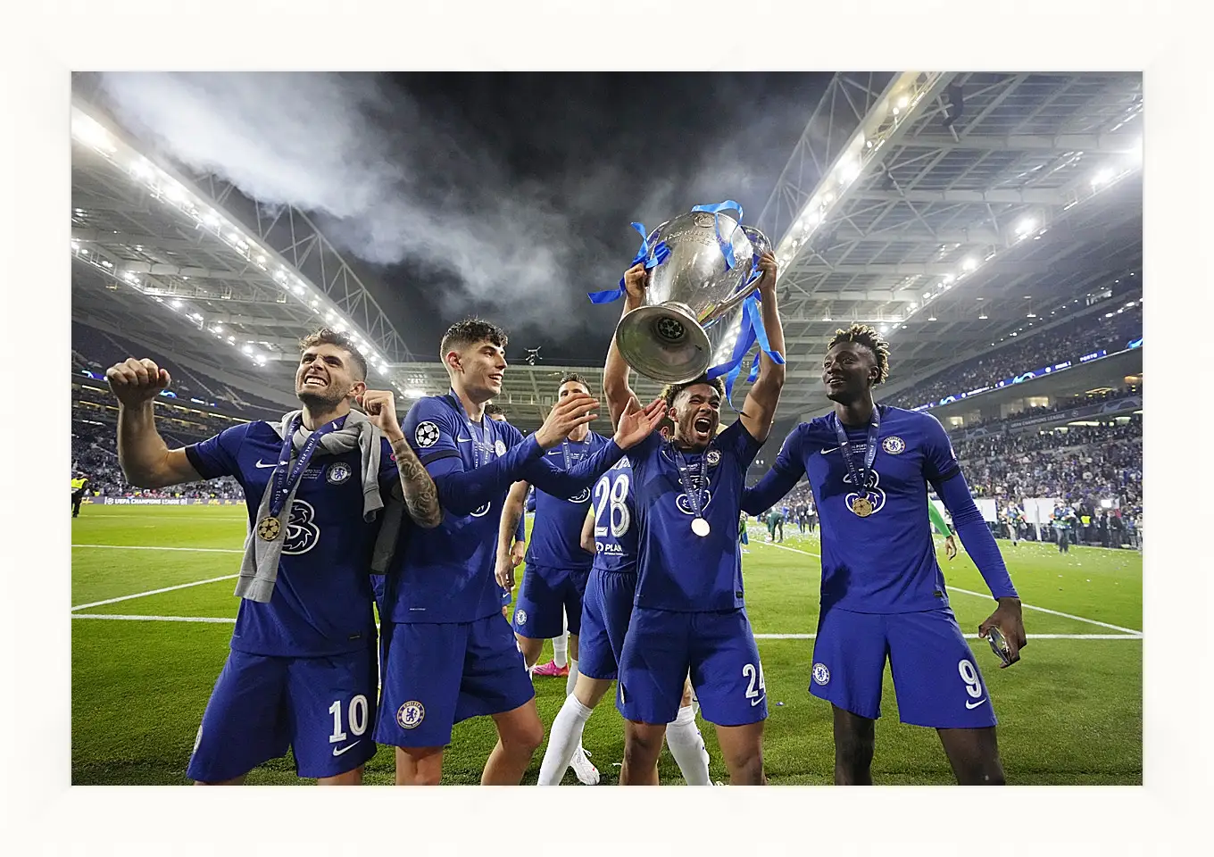 Картина в раме - Победа в Лиге Чемпионов. ФК Челси. FC Chelsea