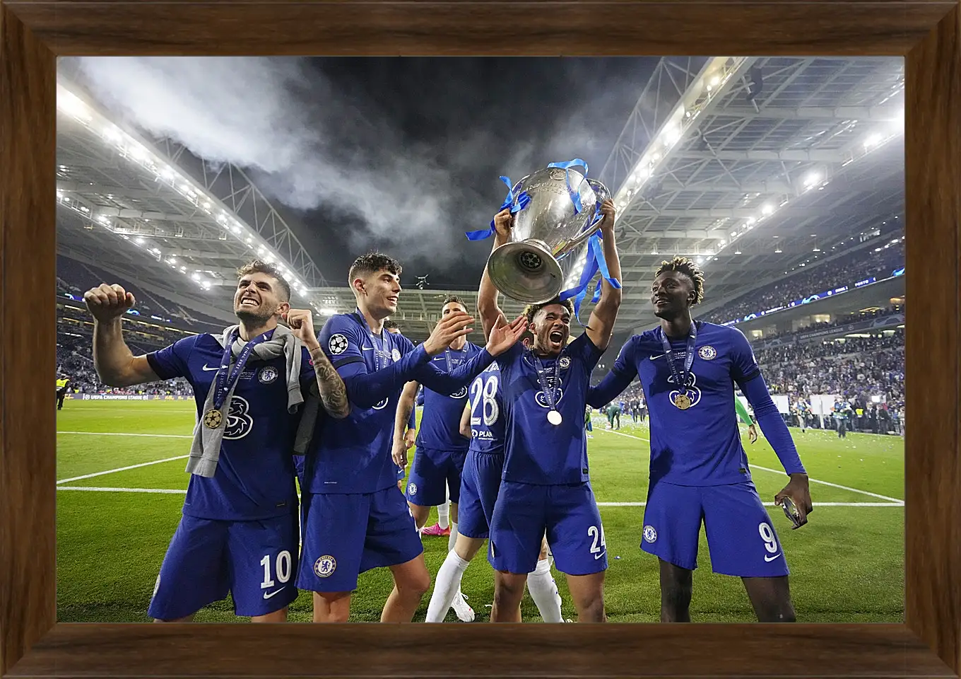 Картина в раме - Победа в Лиге Чемпионов. ФК Челси. FC Chelsea